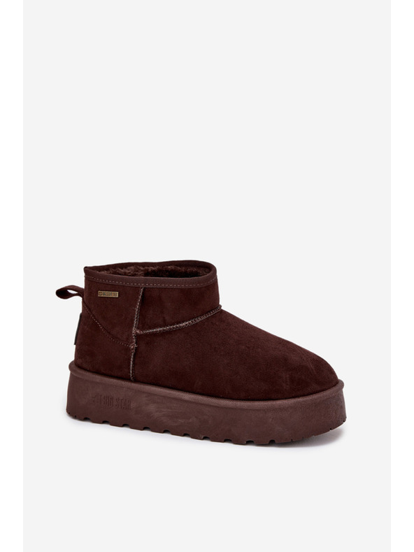 BIG STAR SHOES Ženske niske čizme za snijeg na platformi Big Star – čokoladno