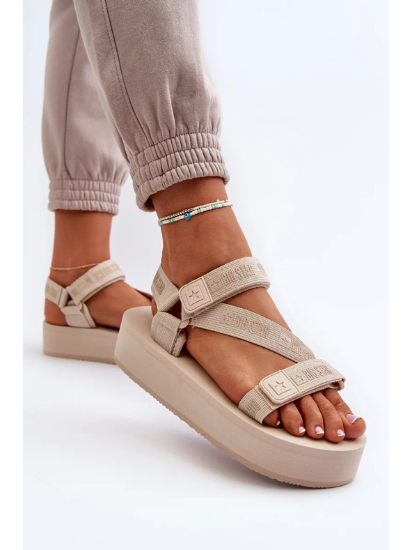 BIG STAR SHOES Ženske sandale na platformi Big Star - bež