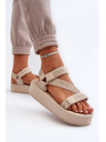 BIG STAR SHOES Ženske sandale na platformi Big Star - bež