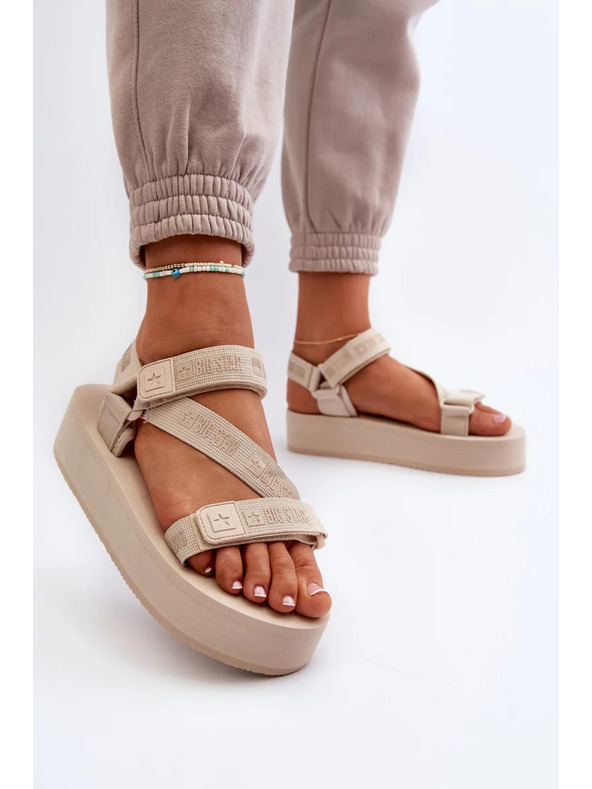 BIG STAR SHOES Ženske sandale na platformi Big Star - bež
