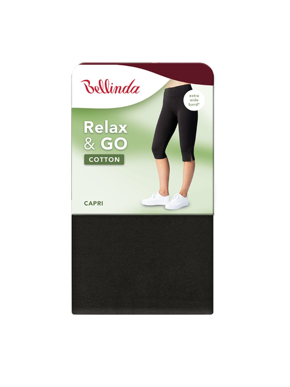 Bellinda RELAX & GO COTTON CAPRI - Ženske pamučne capri - crna