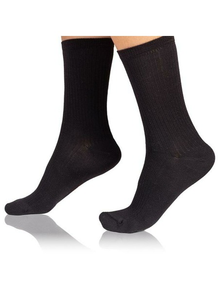 Bellinda FANCY RIB MODAL SOCKS - Ženske modal čarape - crna