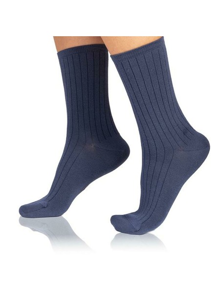 Bellinda FANCY RIB MODAL SOCKS - Ženske modal čarape - plava