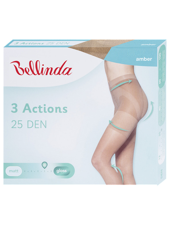 Bellinda 3ACTIONS 25 DEN - Formujuce čarape - amber