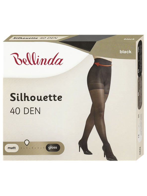 Bellinda SILHOUETTE 40 DEN - Oblikovne čarape bez pojačanog sjedišta - crna