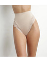 DIM DIM DELICATE THONG - Ženska čipkana tanga s visokim pasom - boja tela