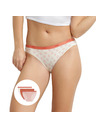 DIM DIM LES POCKETS COTTON SLIP 3x - Ženske pamučne gaćice 3 kom - krem - cigla
