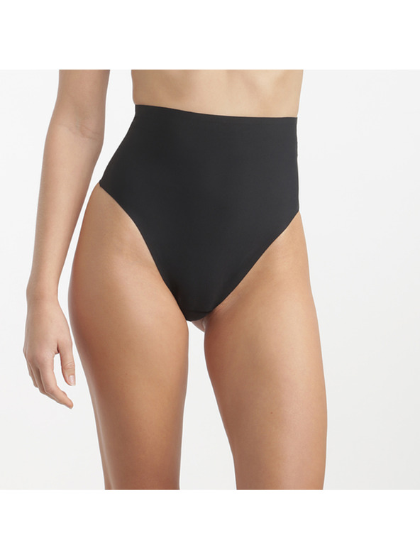 DIM DIM INVISIBLE MID WAIST THONG - Ženski tanga sa visom strukom - crna