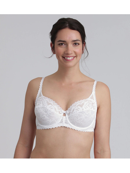 Playtex PLAYTEX RCS UNDERWIRE BALCONETTE BRA - Ženski čipkasti grudnjak s kostima - bijela