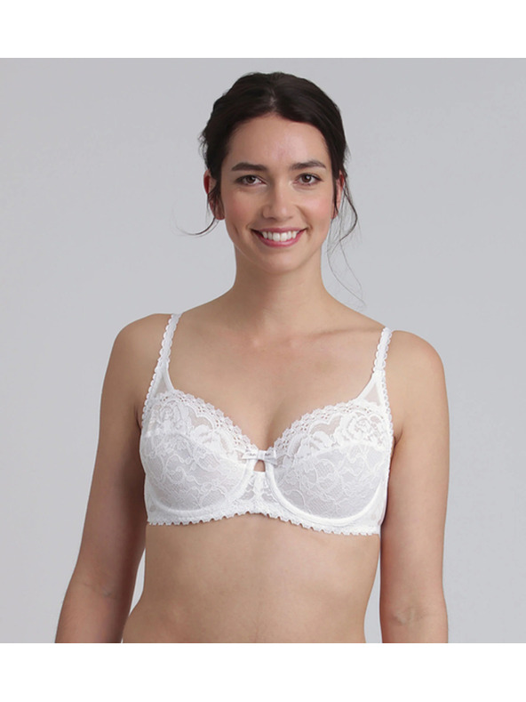 Playtex PLAYTEX RCS UNDERWIRE BALCONETTE BRA - Ženski čipkasti grudnjak s kostima - bijela