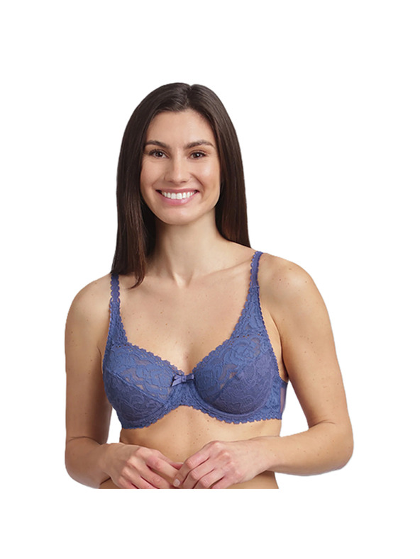 Playtex PLAYTEX RCS FLOWER ELEGANCE UNDERWIRE BRA - Ženski čipkasti grudnjak s kostima - svetlo plava