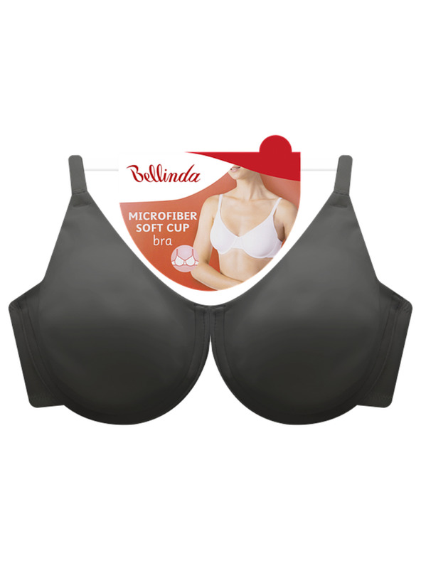 Bellinda MICROFIBRE PADDED BRA - Damski ojačani grudnjak - crna