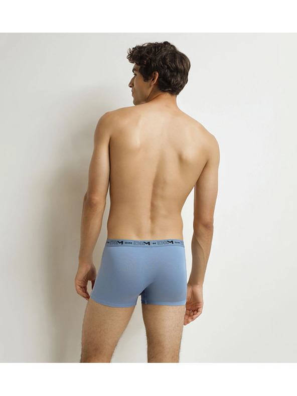 DIM DIM GOTS COTTON STRETCH BOXER 3x - Muške boksarice od bio pamuka 3 kom - siva - plava - crna