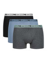 DIM DIM GOTS COTTON STRETCH BOXER 3x - Muške boksarice od bio pamuka 3 kom - siva - plava - crna