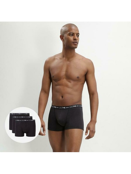 DIM DIM COTTON STRETCH BOXER 3x - Muške boksarice 3 kom - crna