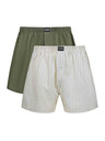 DIM DIM COTTON STRETCH LOOSE BOXER 2x - Muške labave boksarice 2 kom - siva - zelena