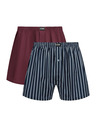 DIM DIM COTTON STRETCH LOOSE BOXER 2x - Muške labave boksarice 2 kom - tamno crvena - tamno plava