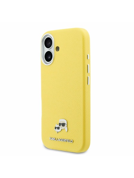 Karl Lagerfeld Karl Lagerfeld PU Karl and Choupette Heads Pins MagSafe Stražnji Poklopac za iPhone 17 Yellow