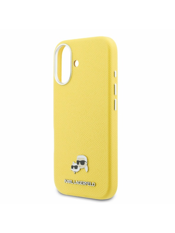 Karl Lagerfeld Karl Lagerfeld PU Karl and Choupette Heads Pins MagSafe Stražnji Poklopac za iPhone 17 Yellow