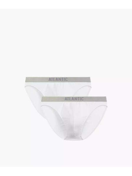 Atlantic Muške Prilegajuće Bokserice ATLANTIC - Bijele