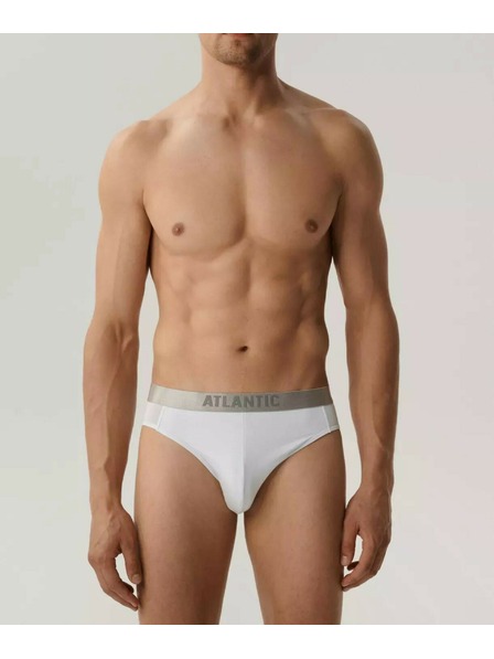 Atlantic Muške Prilegajuće Bokserice ATLANTIC - Bijele
