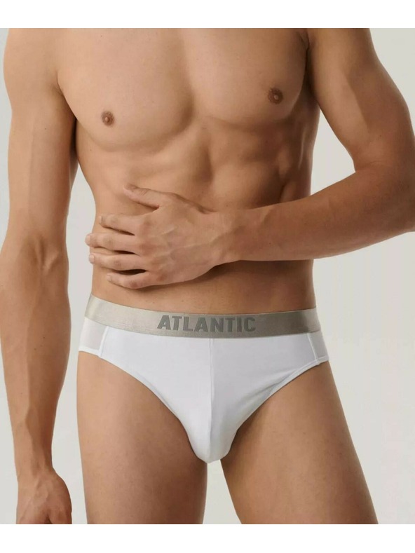 Atlantic Muške Prilegajuće Bokserice ATLANTIC - Bijele