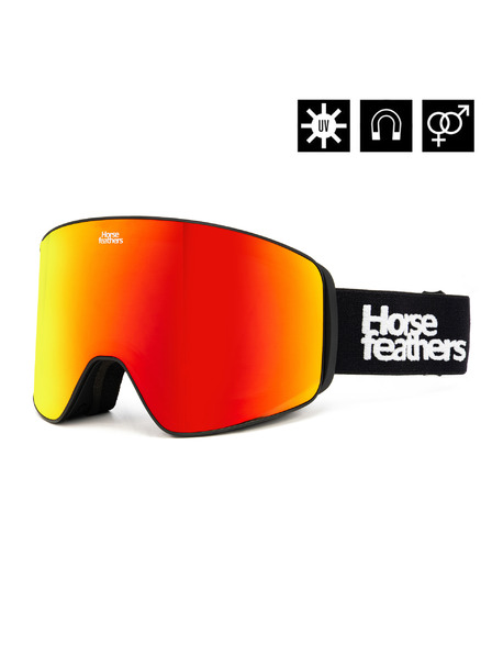 Horsefeathers Snowboard naočale Lynx - black/mirror red