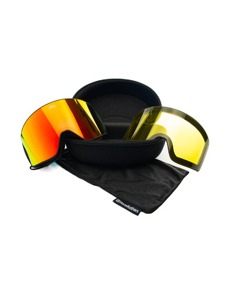 Horsefeathers Snowboard naočale Lynx - black/mirror red