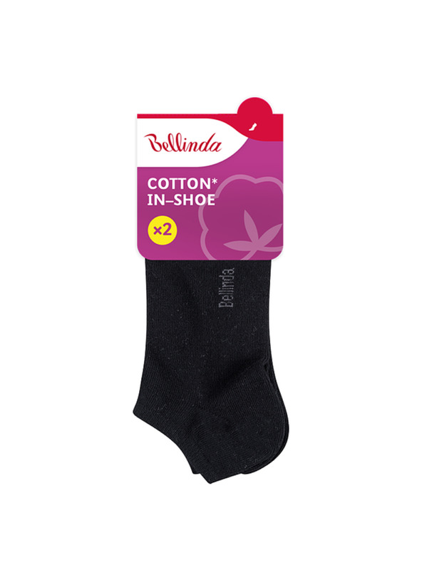 Bellinda COTTON IN-SHOE SOCKS 2x - Ženske kratke čarape 2 para - crna