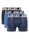 DIM DIM SPORT MICROFIBRE BOXER 3x - Muške sportske bokserice 3 kom - crna - plava