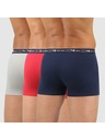 DIM Komplet od tri muške bokserice u tamnoplavoj, crvenoj i svijetlo sivoj boji Dim COTTON STRETCH BOXERICE