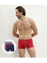 DIM Komplet od tri muške bokserice u tamnoplavoj, crvenoj i svijetlo sivoj boji Dim COTTON STRETCH BOXERICE