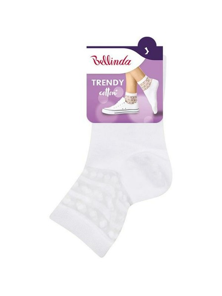 Bellinda Bijele ženske čarape s ukrasnim detaljem Bellinda TRENDY COTTON SOCKS