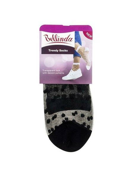 Bellinda Crne ženske najlonske čarape na točke Bellinda TRENDY SOCKS