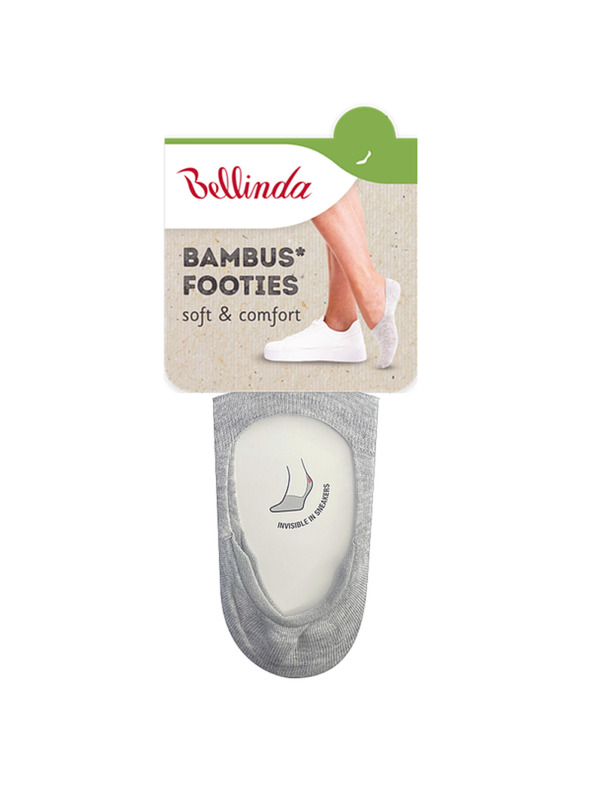 Bellinda Sive ženske bambusove vrlo niske čarape BELLINDA Bambus Footie