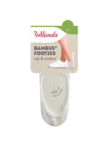 Bellinda Bijele ženske bambusove vrlo niske čarape BELLINDA Bambus Footie