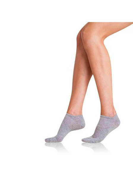 Bellinda Set od dva para ženskih čarapa sive boje Bellinda COTTON IN-SHOE SOCKS 2x
