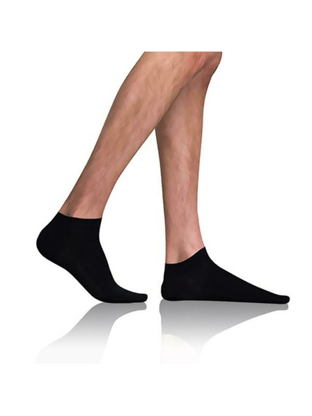 Bellinda Crne muške čarape Bellinda BAMBUS AIR IN-SHOE SOCKS
