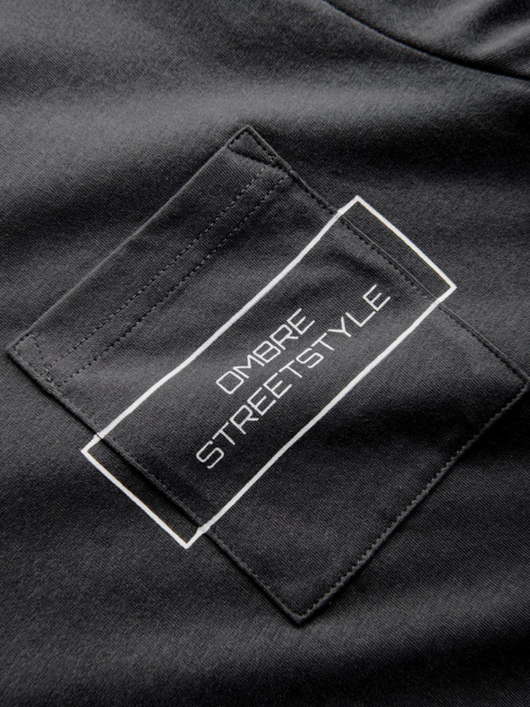 Ombre Clothing Muška pamučna majica s Ombre Streetstyle džepnim printom Ombre Clothing