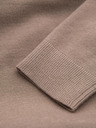 Ombre Clothing Muška pletena dolčevita od viskoze - tamno bež V3 OM-SWTN-0127 Ombre odjeća