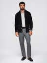 Ombre Clothing Muški pamučni pulover sa šal izrezom - crni V4 OM-SWCD-0153 Ombre Clothing