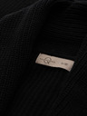 Ombre Clothing Muški pamučni pulover sa šal izrezom - crni V4 OM-SWCD-0153 Ombre Clothing