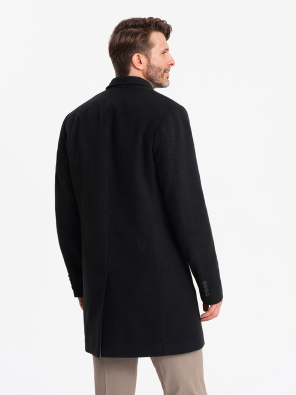Ombre Clothing Crni muški lagani kaput Ombre Clothing