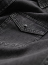 Ombre Clothing Crna muška traper košulja Ombre odjeća