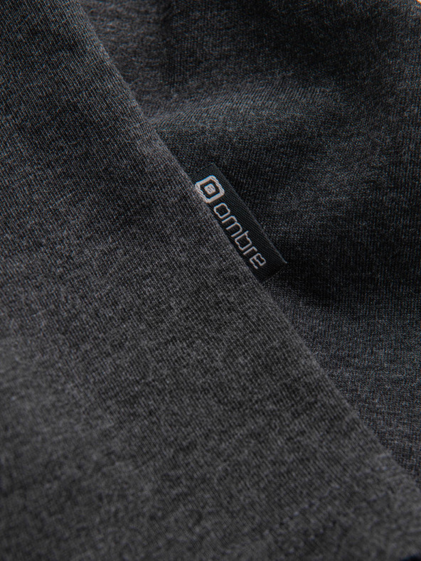 Ombre Clothing Crna muška majica s pakosim izrezom Ombre Odjeća