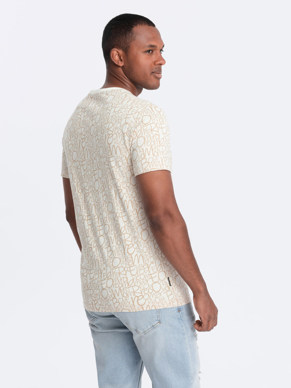 Ombre Clothing Svijetlosmeđa muška majica s džepom Ombre Odjeća