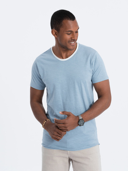 Ombre Clothing Plava muška majica Ombre Clothing