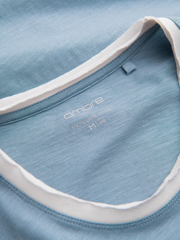 Ombre Clothing Plava muška majica Ombre Clothing