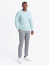Ombre Clothing Muški melange strukturirani pleteni pulover Mint Ombre odjeća