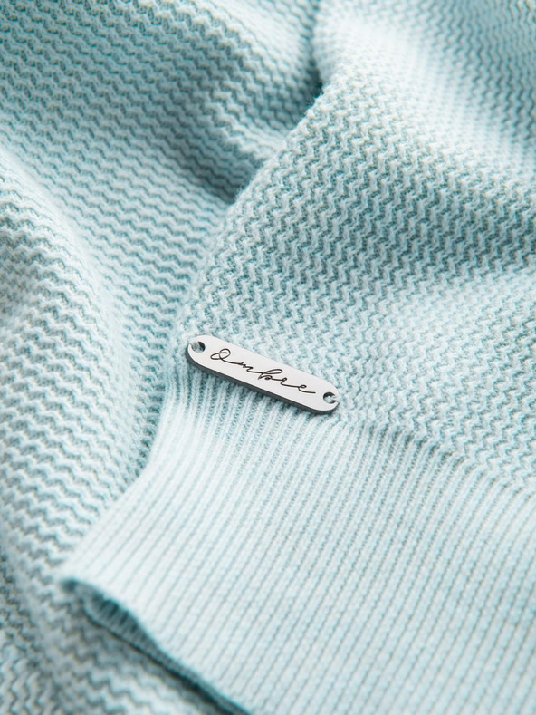 Ombre Clothing Muški melange strukturirani pleteni pulover Mint Ombre odjeća